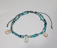 Anklet Double With 3 Shell Charm