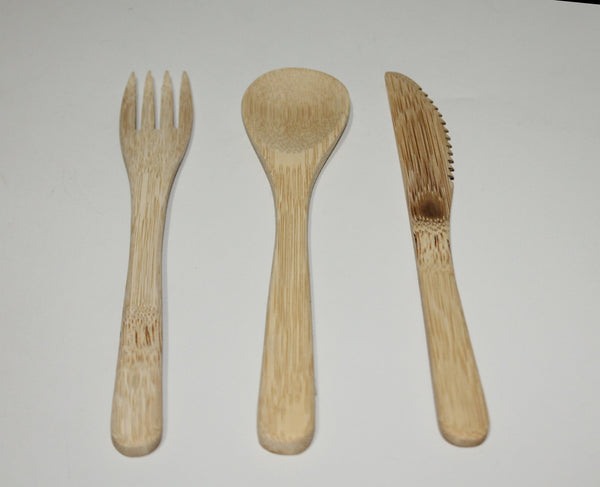 Cutlery set made from Bamboo