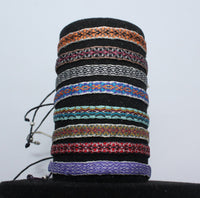 Bracelet Hand Woven, pack of 10 mix color.