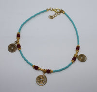 Anklet Turquoise / India style