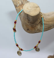 Anklet Turquoise / India style