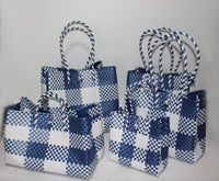 Bags from Recycled Plastic (Box Blue / White)