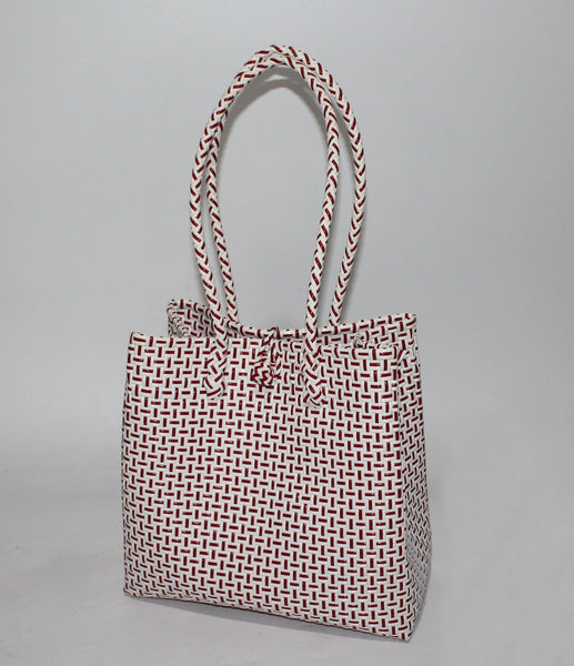 Bags from Recycled Plastic (White / Red) – IndoExport
