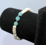 Bracelet Elastic from Coconut Beads and Artificial Stone