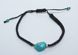 Bracelet from Yarn and Turquoise Stone