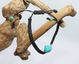 Bracelet from Yarn and Turquoise Stone