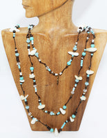Neckless from Wood Beads, Shell and Artificial Stone