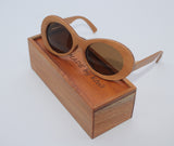 Lady Sunglasses Made From Wood (Black Lens)