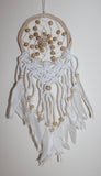 Dream Catcher with Net on Rattan Ring (White)