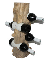 Wine-Stand 4 bottles from coffee wood