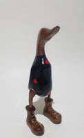 Duck in Black with Red Harts and Boots