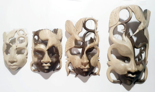 Mask Wood Carved by Artist