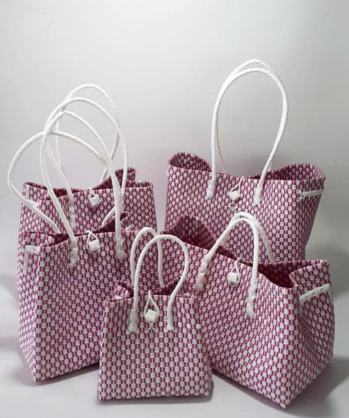Bags from Recycled Plastic (Pink-White / White)
