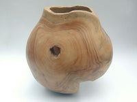 Round Vase in Teak Root Wood