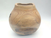 Round Vase in Teak Root Wood