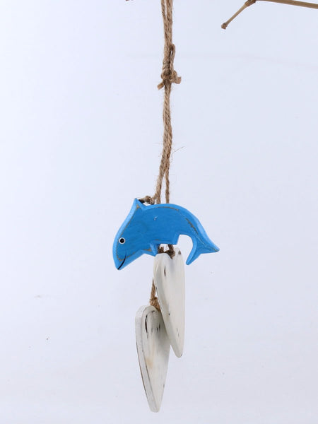 Hanging dolphin with hearts