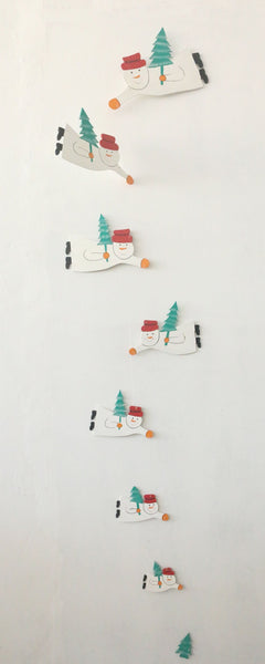 Hanging Snowman or Santa mobile