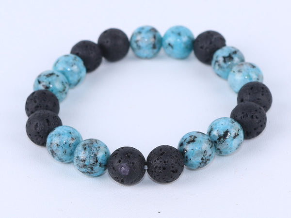 Mix lava and turkis stone bracelet