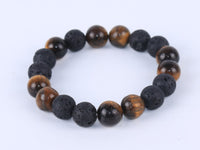 Mix lava and tiger eye stone bracelet