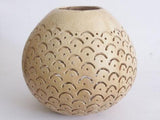 Carved Coconut Shell For T-Light (White)
