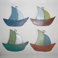 Hand Painted Iron Wall Decorations Set of 4