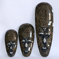 Mask set of 3 Mosaic glass
