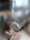 Glass Vase on the Wood Long Neck