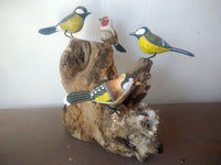 Birds on wood (2, 3 or 4)